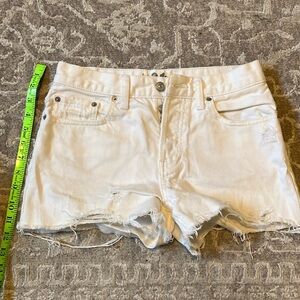 We the free white cut off jean shorts